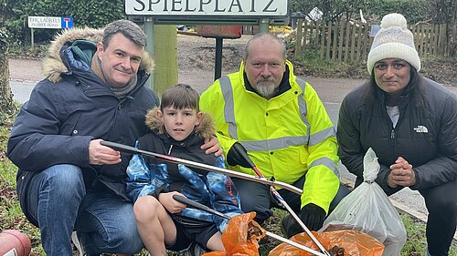 St Stephen Ward Councillors with litter they have collected 