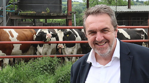 Matthew Green at a South Shropshire farm