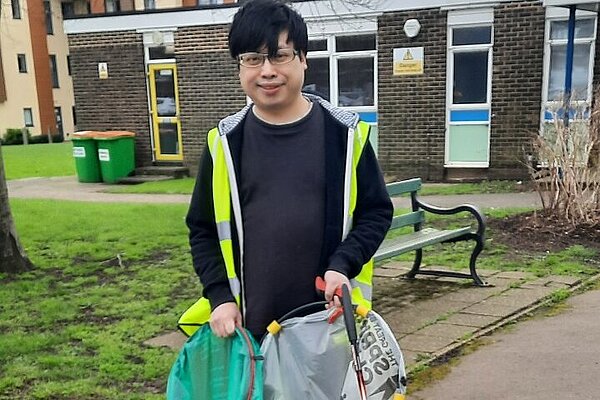 Nicholas litter picking