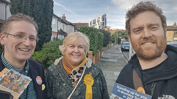 Cllr Sam Webber, Cllr Julie Ireland and Cllr Graeme Casey