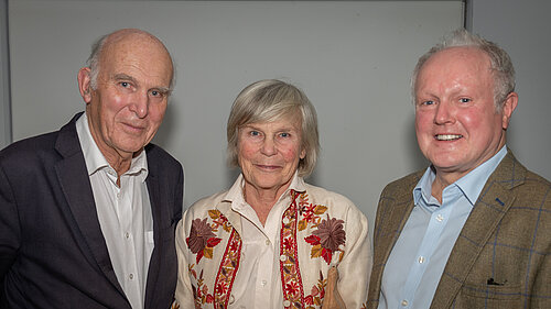 Vince Cable and his wife Rachel with Clive Joes