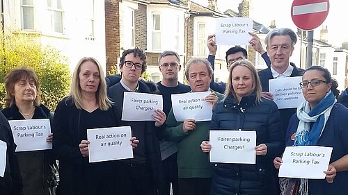 Lib Dem campaigners fighting for fair parking charges in Merton