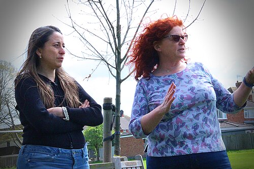 Cllrs Jessie Jagger and Karen Holmes