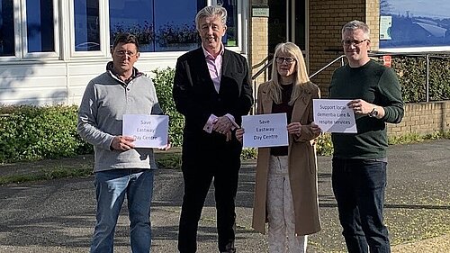 Lib Dems outside Eastway centre