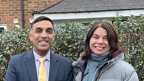 Harry Boparai with Sarah Olney