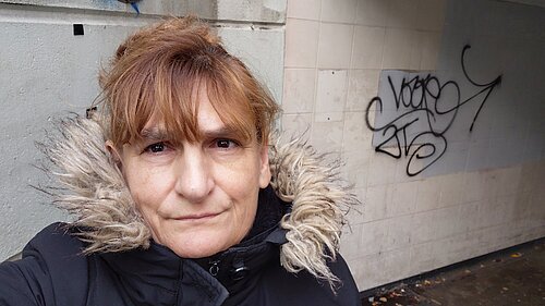 Cllr Athena Zissimos at Hanger Hill Subway