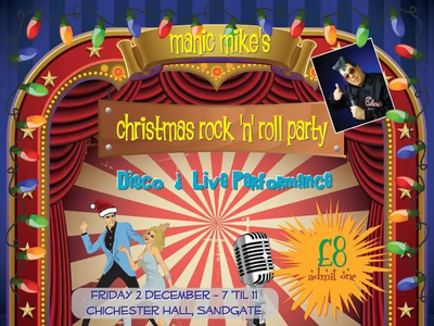 Christmas Rock 'n' Roll Party invite