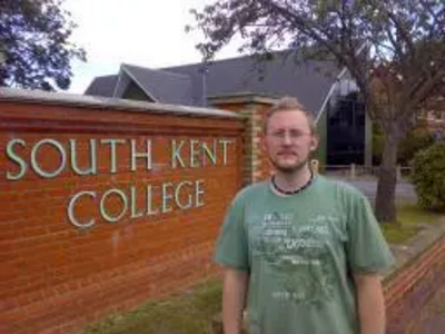 Gary Fuller at the Folkestone campus of south Kent College
