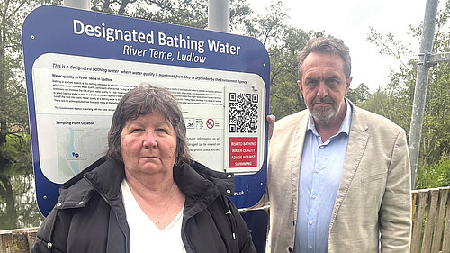 Councillor Beverley Waite and Matthew Green