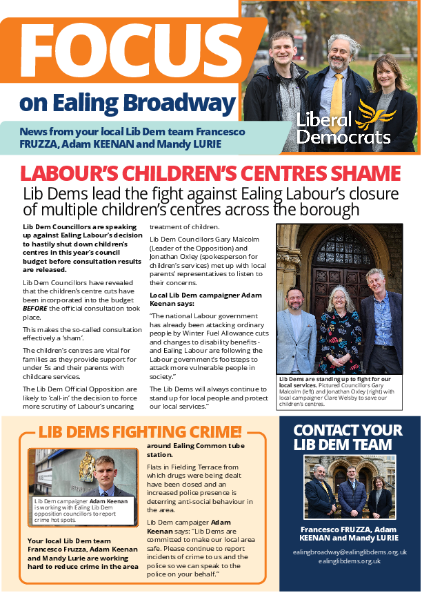 Ealing Broadway - June 2025 Focus Newsletter