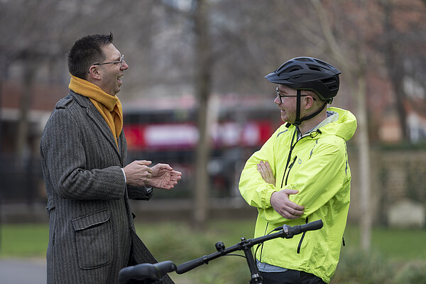 Rob with cyclist