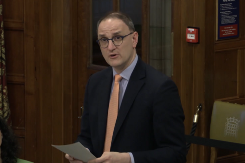 Ian Sollom speaking in Westminster Hall
