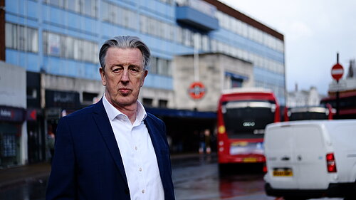 Paul Kohler MP at Morden Station