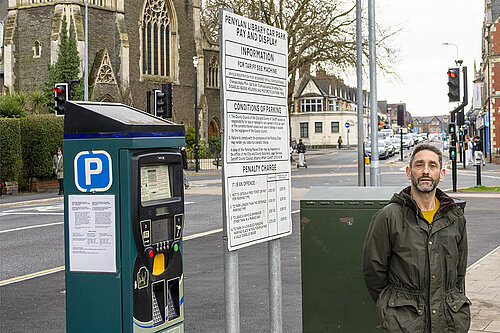 Rodney at Penylan Library car park