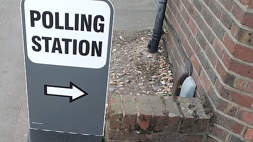 Polling Station sign