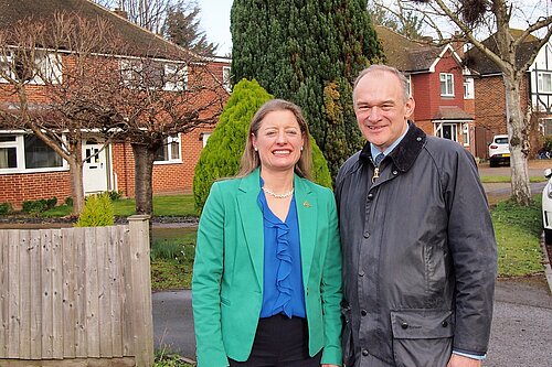 Helen Maguire MP with Leader of the Liberal Democrats, Sir Ed Davey MP