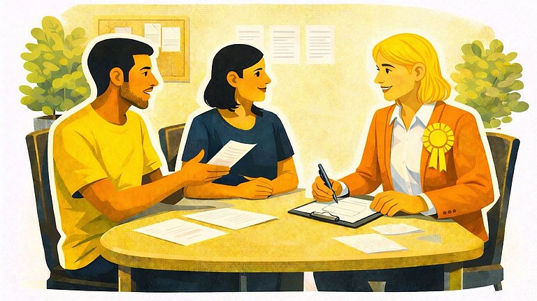 Councillor meeting residents