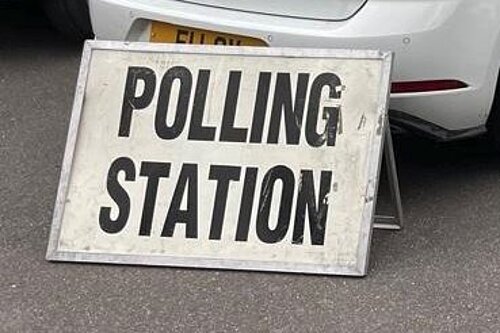 Polling Station sign