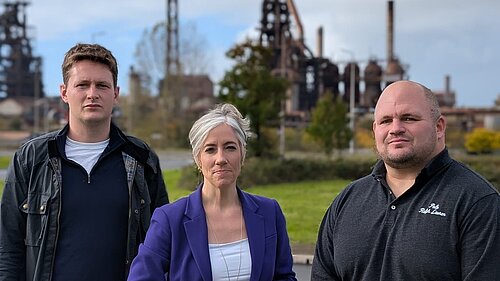 David Chadwick MP, Daisy Cooper MP and Dean Ronan