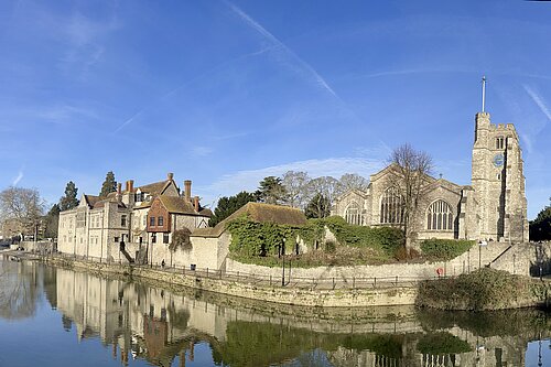 Maidstone's Archbishops Palace on the Medway