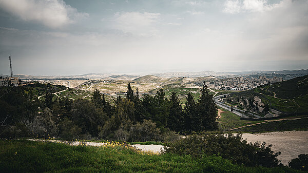 View from a hillside in Jerusalem