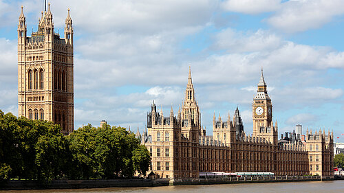 Big Ben and the houses of Parliament.