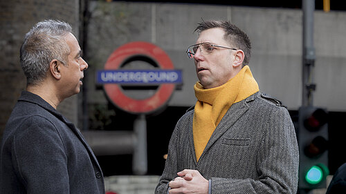 Rob Blackie pictured outside a Tube station