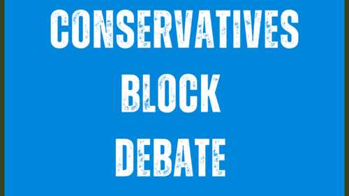 Conservatives block debate