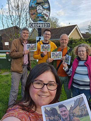 Liz and the team in Cropredy
