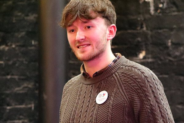 Jacob Bell presents to Taunton and Wellington Liberal Democrats New Members event February 2026