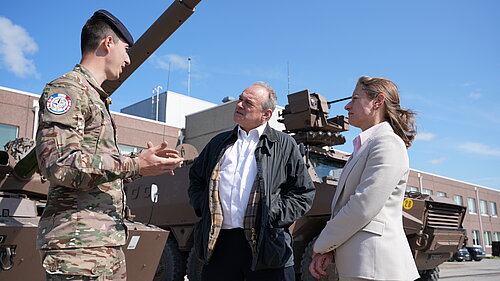 Lib Dem Leader Ed Davey and Defence Spokesperson Helen Maguire visiting NATO troops in Estonia, 2025
