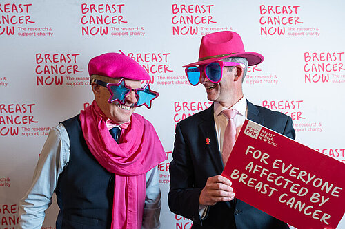 Liam McArthur "wearing it pink" with fellow MSP Willie Rennie