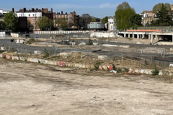 Earl's Court Exhibition Centre site under construction