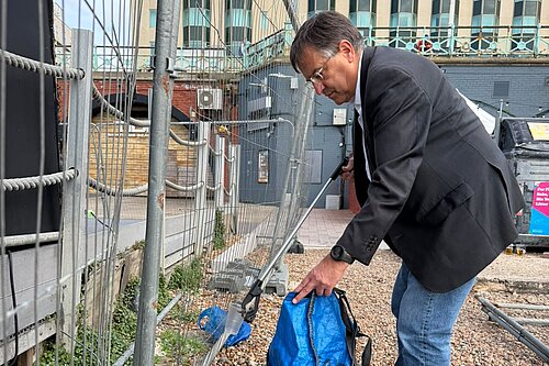 image of martin on beach clean