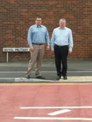 Tim Prater and Peter Carroll in Royal Military Avenue