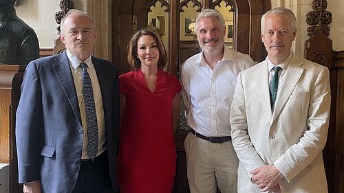 David and Emma Webber meet Sir Ed Davey and MP Gideon Amos