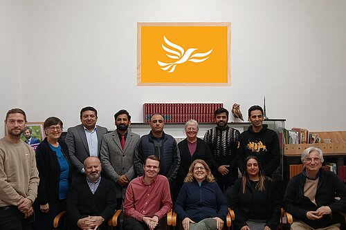 Joshua Reynolds Lib Dem MP for Maidenhead meets Slough Lob Dems