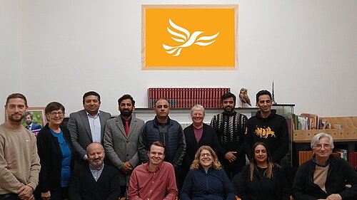 Joshua Reynolds Lib Dem MP for Maidenhead meets Slough Lob Dems