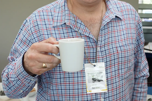 GLD Conference 2018 - Ed Davey enjoying a well earned cuppa