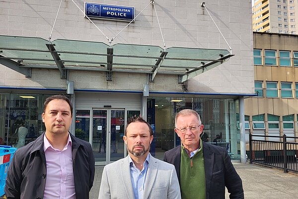 Southfield Lib Dem team at Acton Police Station.
