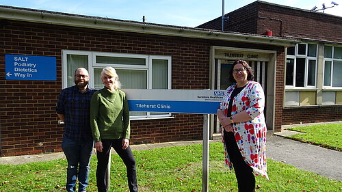 Tilehurst Councillors outside Tilehurst clinic.