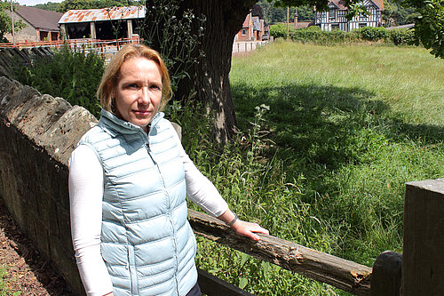 Helen at a North Shropshire farm