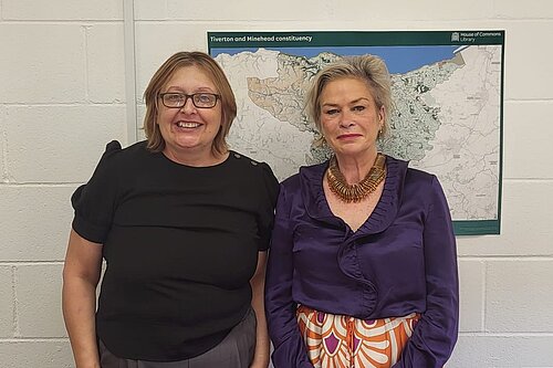 Rachel Gilmour MP with Sue Bill