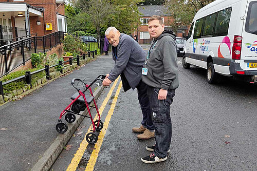 Councillor Louie Hamblett and local resident Ian