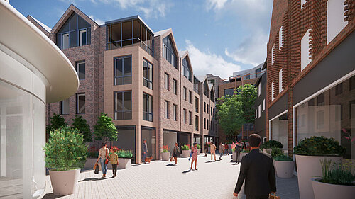 Computer generated image of Windsor Yards development 