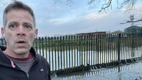 Horley Sewage Works Overflowing