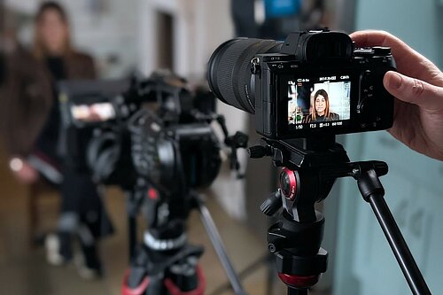 Jane in front of Camera