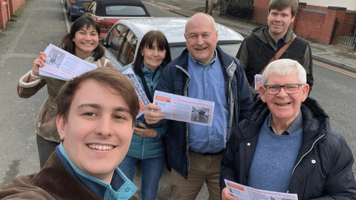 Picture of campaigners out in Wrexham