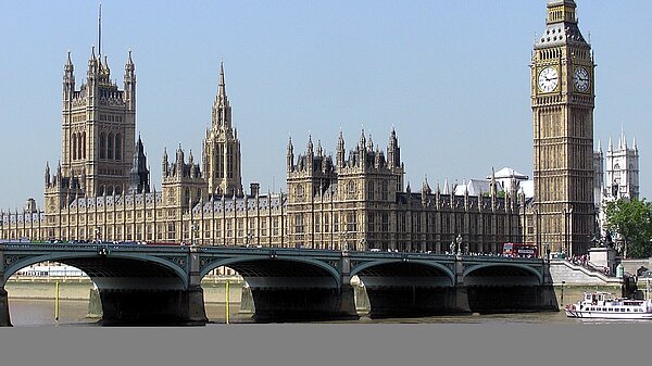 Big Ben and the houses of Parliament.