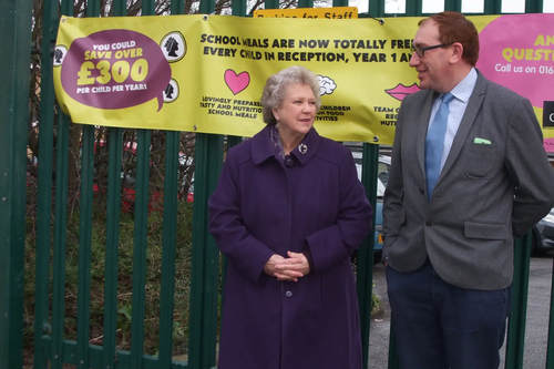 Paul Chaplin and Cllr. Diana Smith pupil premium and free school meals